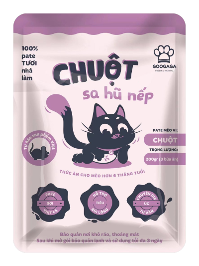 Pate mèo vị chuột 200g